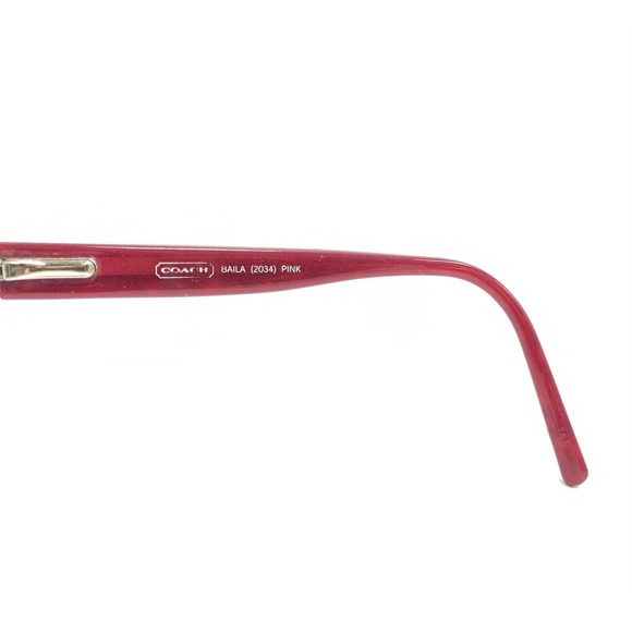Coach Baila 2034 Pink Transparent Oval Eyeglasses Frames 50-15 135 Designer - Picture 9 of 12